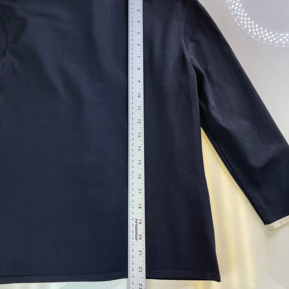 Escada Navy & White Polka Dot Twin Sweater Set 36 - Picture 5 of 10